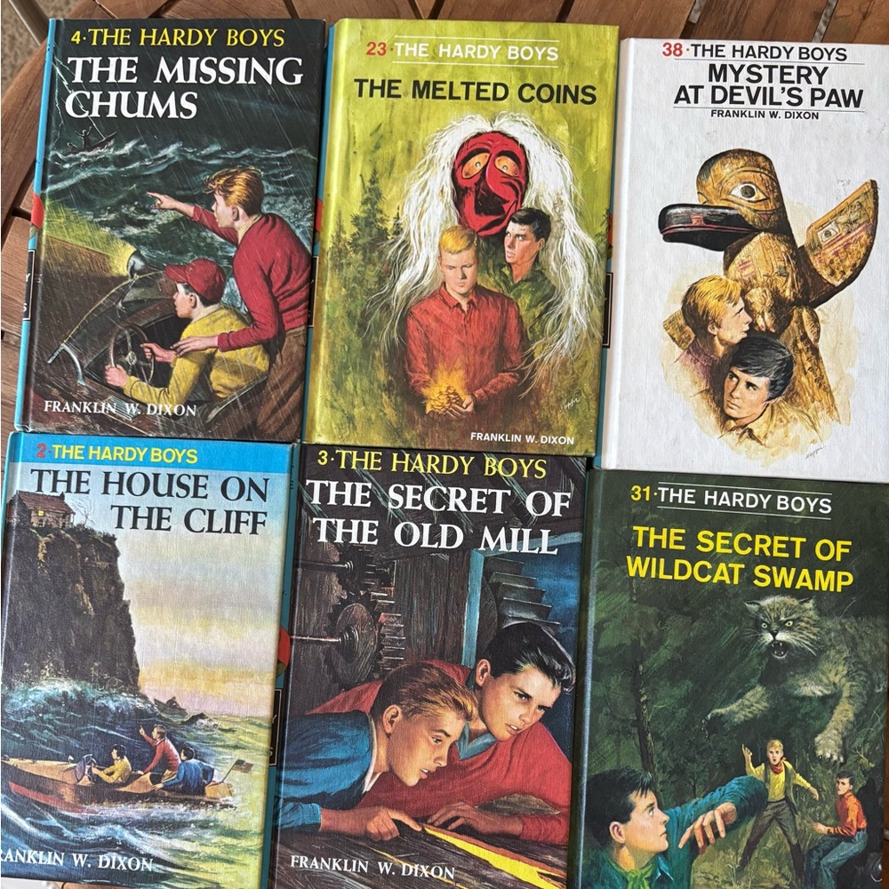 Vintage Hardy Boys Book Set of 6 Mystery Hardcover